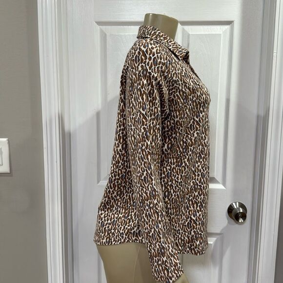 JUST WHITE JERSEY STRETCH BLOUSE. - Picture 5 of 10